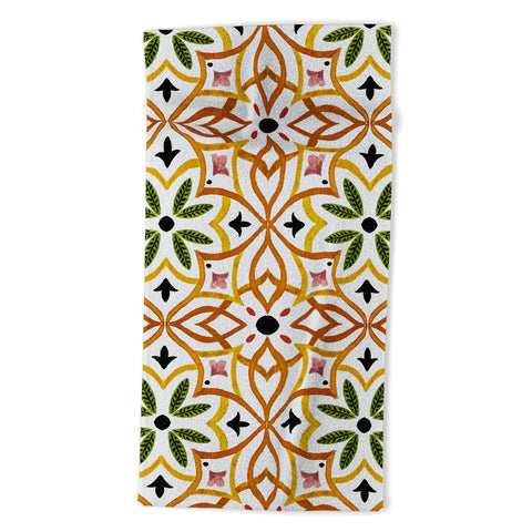 Marta Barragan Camarasa Obsession nature mosaics Beach Towel