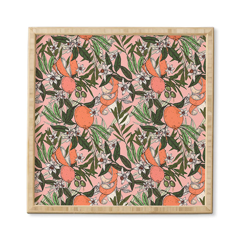 Marta Barragan Camarasa Olives in the orange flowers Framed Wall Art