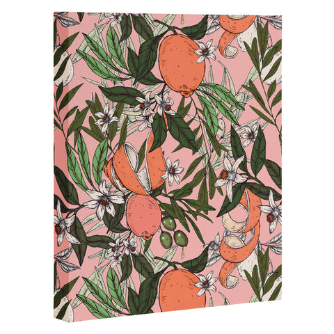 Marta Barragan Camarasa Olives in the orange flowers Art Canvas
