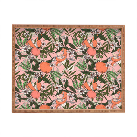 Marta Barragan Camarasa Olives in the orange flowers Rectangular Tray