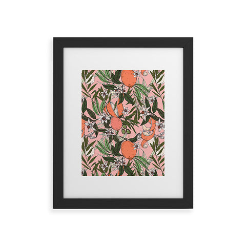 Marta Barragan Camarasa Olives in the orange flowers Framed Art Print