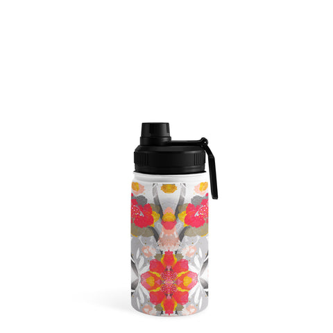 Marta Barragan Camarasa PAINT ABSTRACT FLOWERS Water Bottle