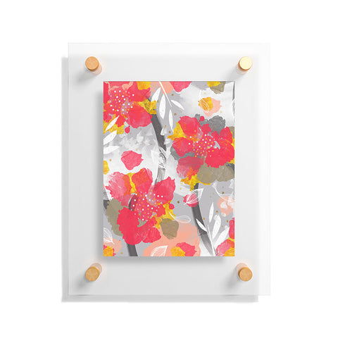 Marta Barragan Camarasa PAINT ABSTRACT FLOWERS Floating Acrylic Print