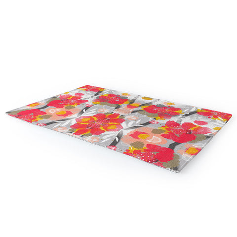 Marta Barragan Camarasa PAINT ABSTRACT FLOWERS Area Rug