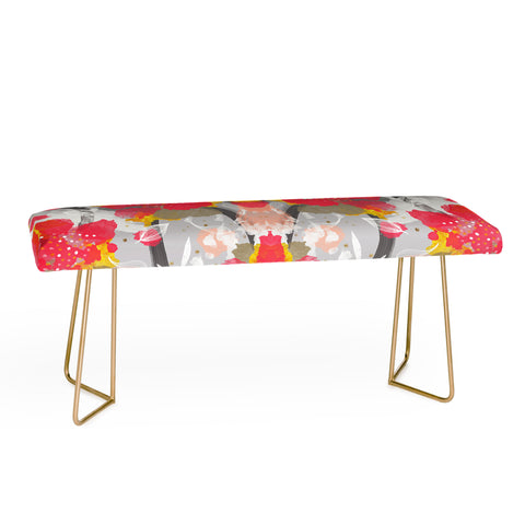 Marta Barragan Camarasa PAINT ABSTRACT FLOWERS Bench