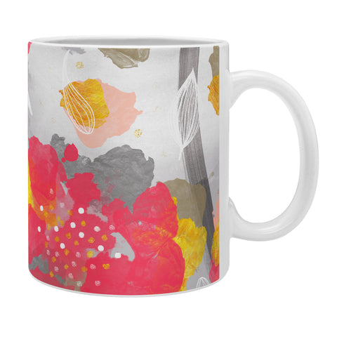 Marta Barragan Camarasa PAINT ABSTRACT FLOWERS Coffee Mug
