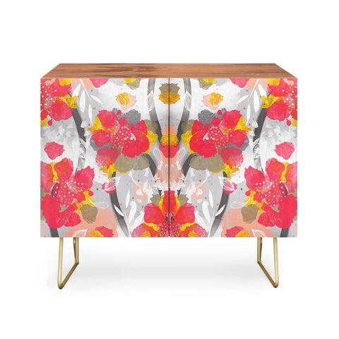 Marta Barragan Camarasa PAINT ABSTRACT FLOWERS Credenza