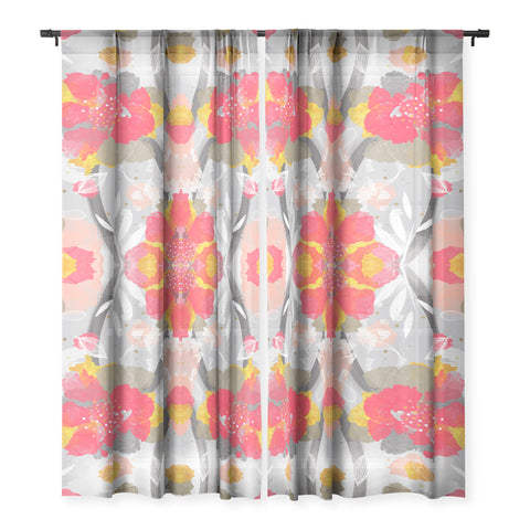 Marta Barragan Camarasa PAINT ABSTRACT FLOWERS Sheer Non Repeat