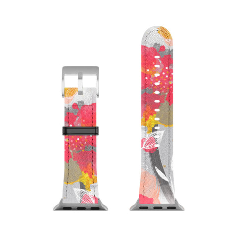 Marta Barragan Camarasa PAINT ABSTRACT FLOWERS Apple Watch Band