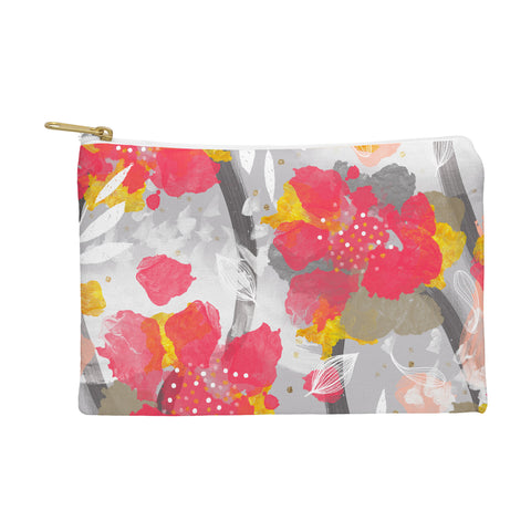 Marta Barragan Camarasa PAINT ABSTRACT FLOWERS Pouch
