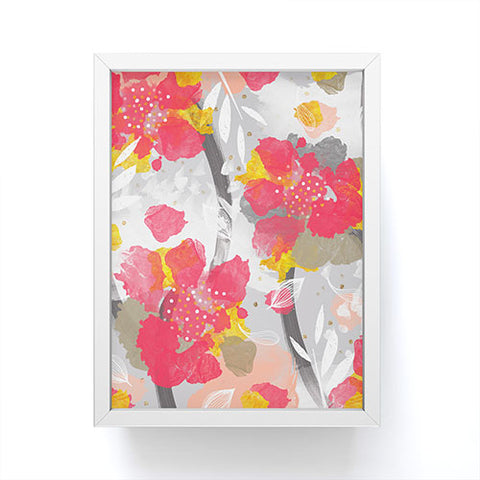 Marta Barragan Camarasa PAINT ABSTRACT FLOWERS Framed Mini Art Print