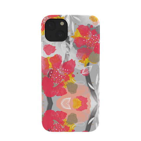 Marta Barragan Camarasa PAINT ABSTRACT FLOWERS Phone Case