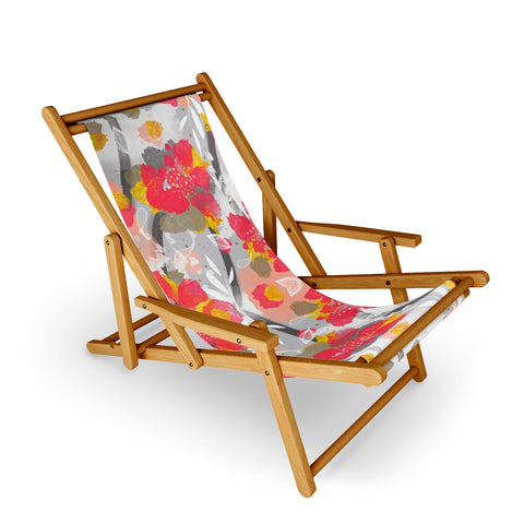 Marta Barragan Camarasa PAINT ABSTRACT FLOWERS Sling Chair