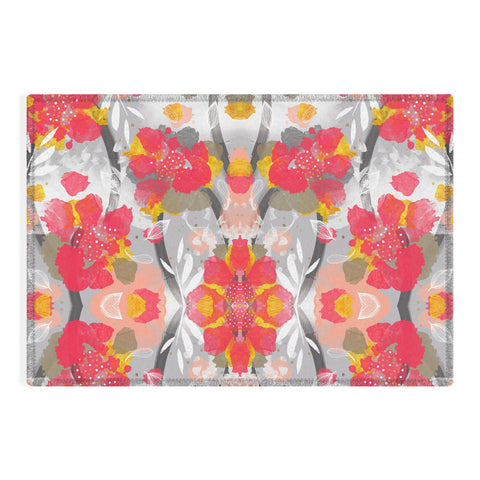 Marta Barragan Camarasa PAINT ABSTRACT FLOWERS Outdoor Rug