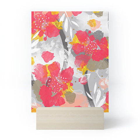 Marta Barragan Camarasa PAINT ABSTRACT FLOWERS Mini Art Print