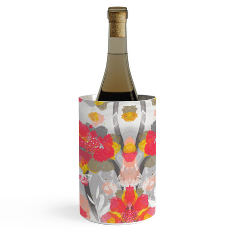 Marta Barragan Camarasa PAINT ABSTRACT FLOWERS Wine Chiller
