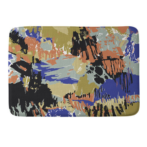 Marta Barragan Camarasa Paintbrush abstract colors 23 Memory Foam Bath Mat
