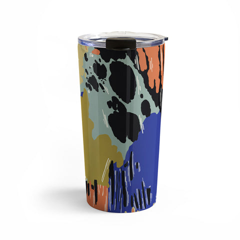 Marta Barragan Camarasa Paintbrush abstract colors 23 Travel Mug