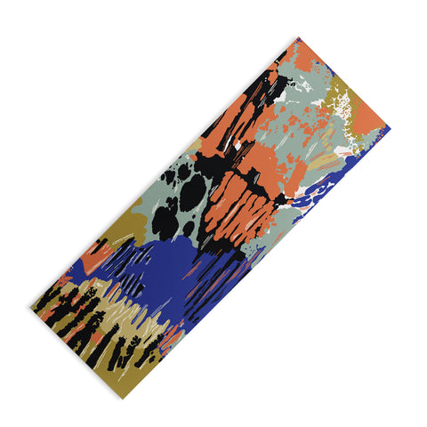 Marta Barragan Camarasa Paintbrush abstract colors 23 Yoga Mat