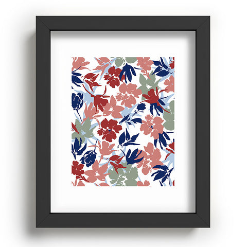 Marta Barragan Camarasa Paintbrush garden blooms Recessed Framing Rectangle