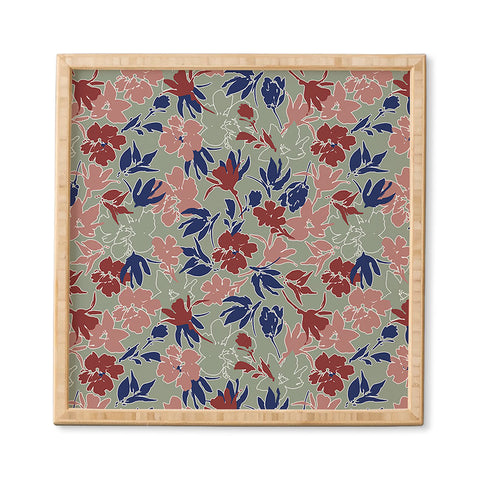 Marta Barragan Camarasa Paintbrush garden blooms C Framed Wall Art