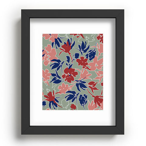 Marta Barragan Camarasa Paintbrush garden blooms C Recessed Framing Rectangle