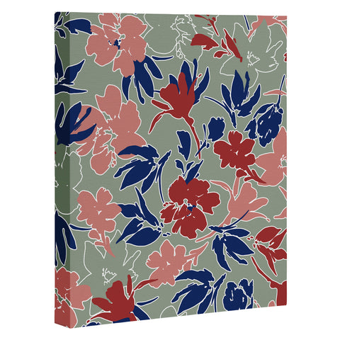 Marta Barragan Camarasa Paintbrush garden blooms C Art Canvas