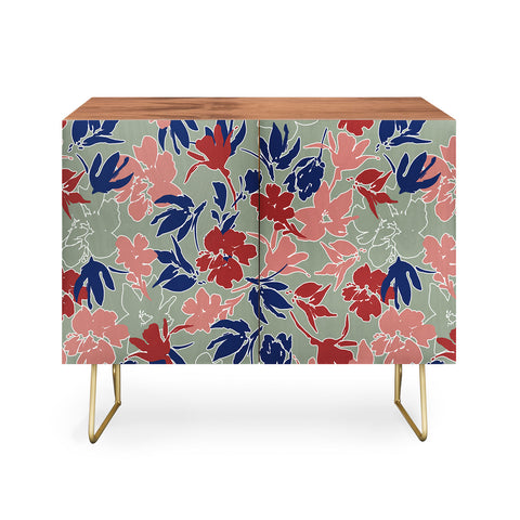 Marta Barragan Camarasa Paintbrush garden blooms C Credenza