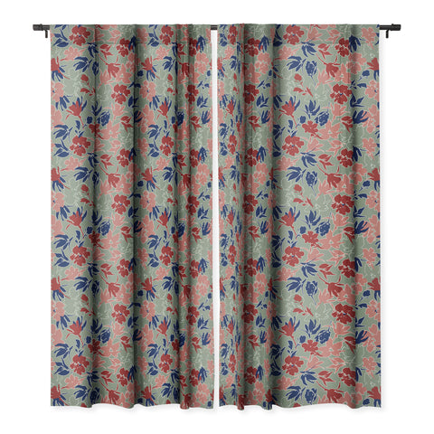 Marta Barragan Camarasa Paintbrush garden blooms C Blackout Window Curtain