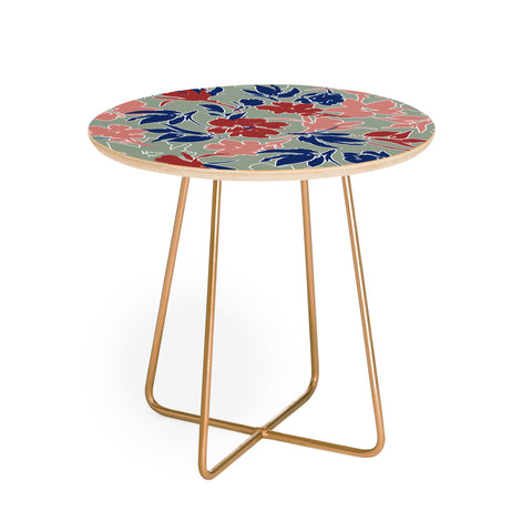 Marta Barragan Camarasa Paintbrush garden blooms C Round Side Table