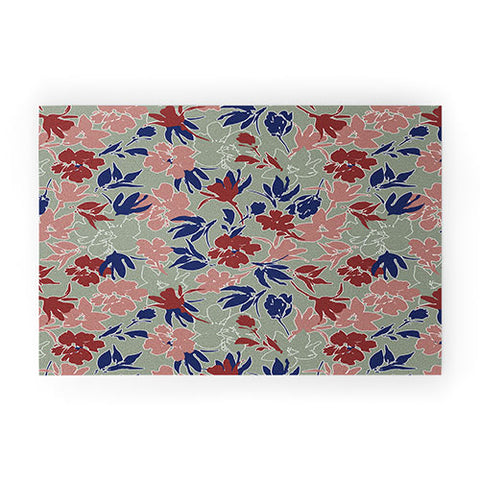 Marta Barragan Camarasa Paintbrush garden blooms C Welcome Mat