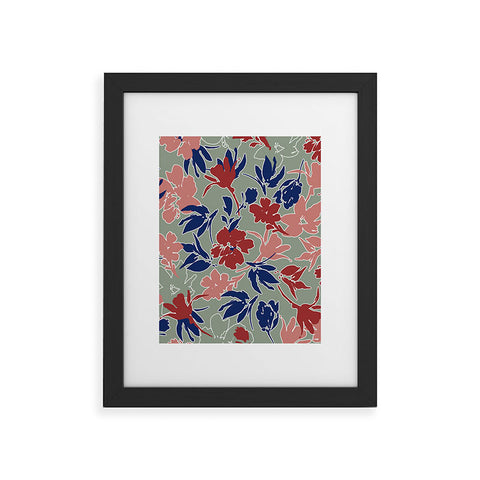 Marta Barragan Camarasa Paintbrush garden blooms C Framed Art Print