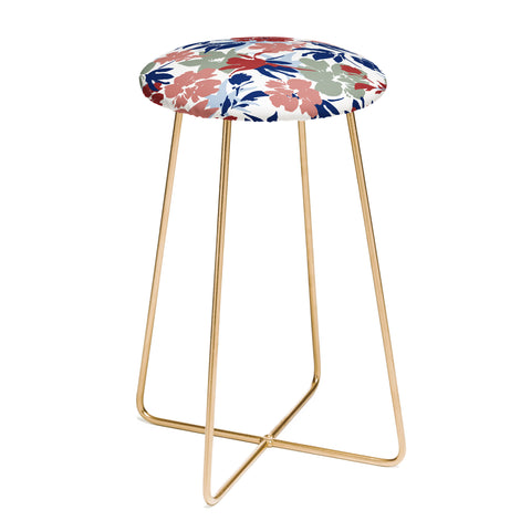 Marta Barragan Camarasa Paintbrush garden blooms Counter Stool