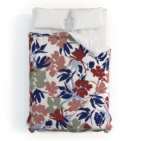 Marta Barragan Camarasa Paintbrush garden blooms Duvet Cover