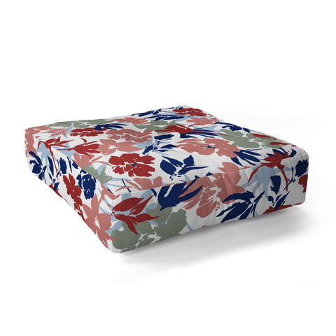 Marta Barragan Camarasa Paintbrush garden blooms Floor Pillow Square