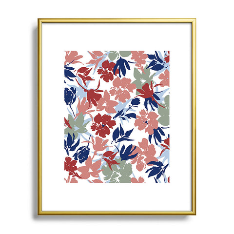 Marta Barragan Camarasa Paintbrush garden blooms Metal Framed Art Print