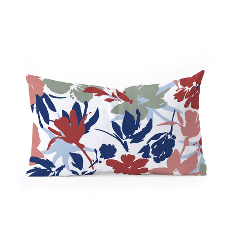 Marta Barragan Camarasa Paintbrush garden blooms Oblong Throw Pillow