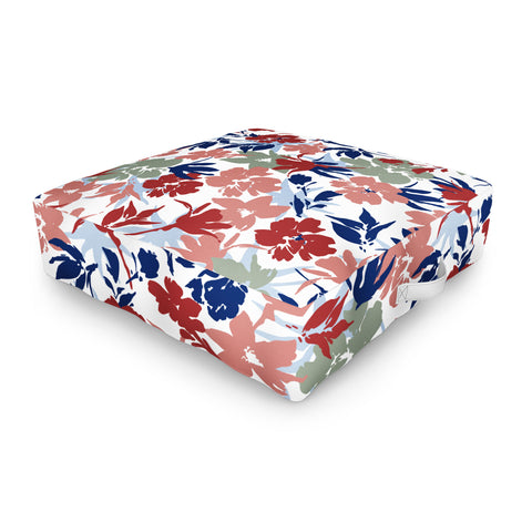 Marta Barragan Camarasa Paintbrush garden blooms Outdoor Floor Cushion