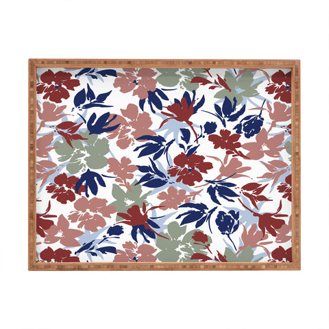 Marta Barragan Camarasa Paintbrush garden blooms Rectangular Tray