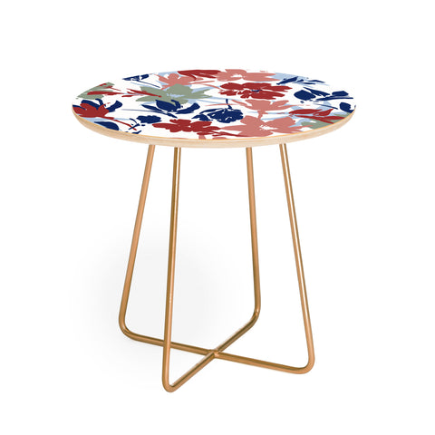 Marta Barragan Camarasa Paintbrush garden blooms Round Side Table