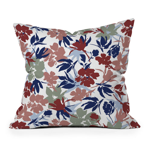 Marta Barragan Camarasa Paintbrush garden blooms Throw Pillow