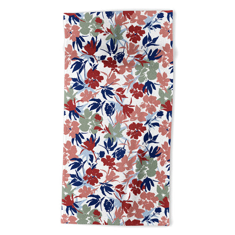 Marta Barragan Camarasa Paintbrush garden blooms Beach Towel