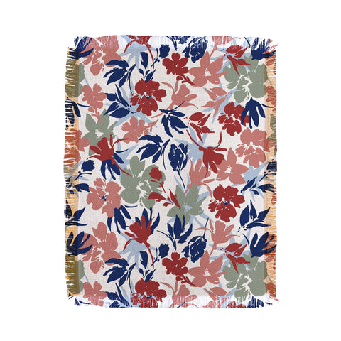 Marta Barragan Camarasa Paintbrush garden blooms Throw Blanket