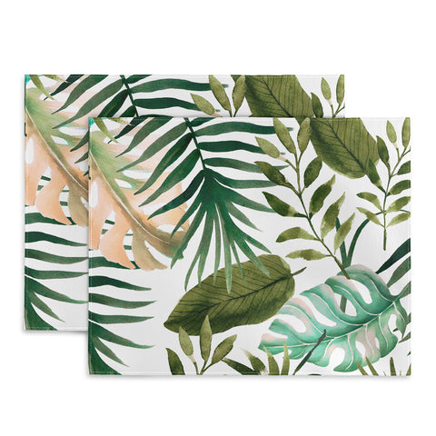 Marta Barragan Camarasa Painting watercolor leaves Placemat