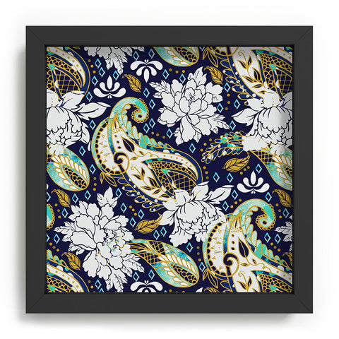 Marta Barragan Camarasa Paisley Bloom Pattern Recessed Framing Square
