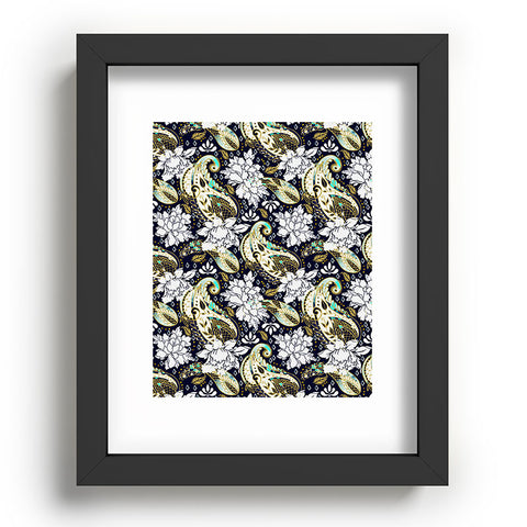 Marta Barragan Camarasa Paisley Bloom Pattern Recessed Framing Rectangle
