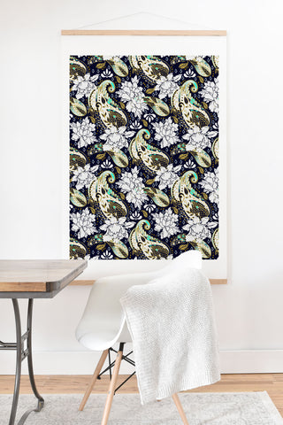 Marta Barragan Camarasa Paisley Bloom Pattern Art Print And Hanger