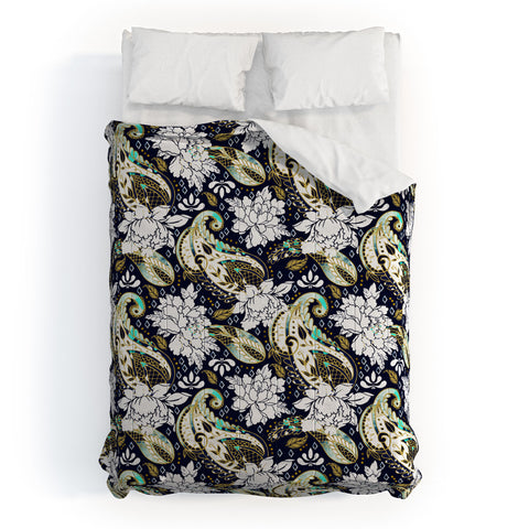 Marta Barragan Camarasa Paisley Bloom Pattern Comforter
