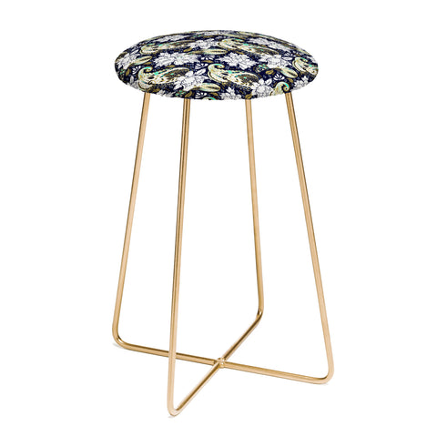 Marta Barragan Camarasa Paisley Bloom Pattern Counter Stool