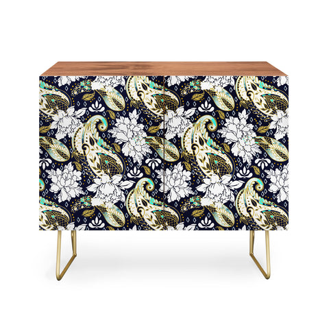 Marta Barragan Camarasa Paisley Bloom Pattern Credenza